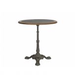 Block & Chisel round café table with zinc top