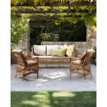 3 seater outdoor sofa with cushions 