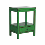 green lacquered bedside with 1 drawer