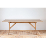 block and chisel whittaker trestle dining table in old oak