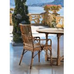 Block and chisel cane armchair