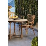 Block and chisel cane armchair