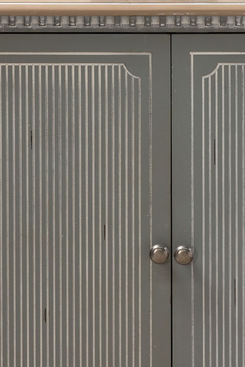 Grey painted 2 door cabinet with shelf Château Collection 