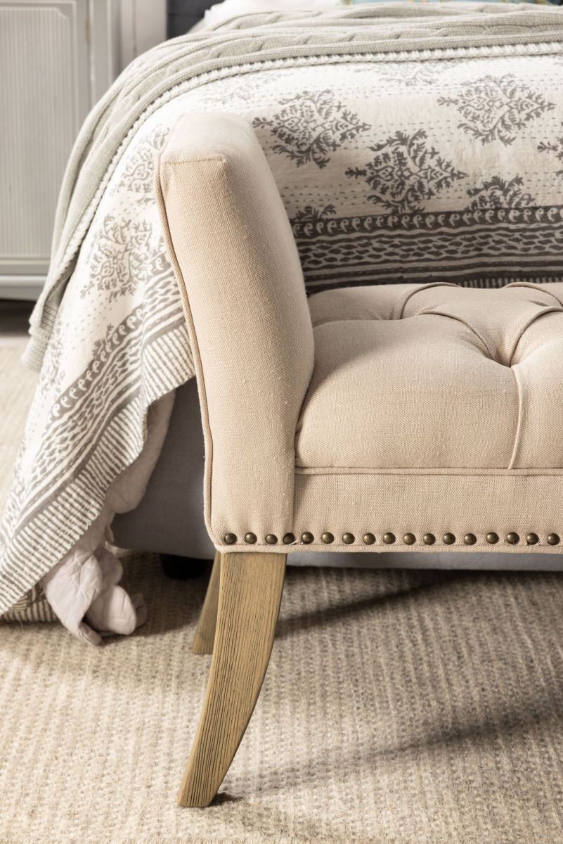 deep buttoned bedend with sides