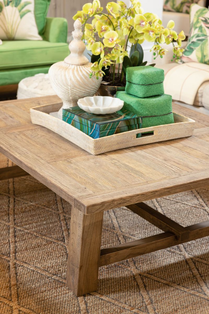 reclaimed oak coffee table 