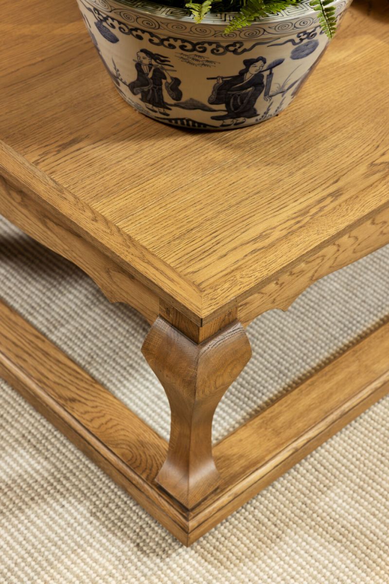 Shanghai coffee table in weathered oak