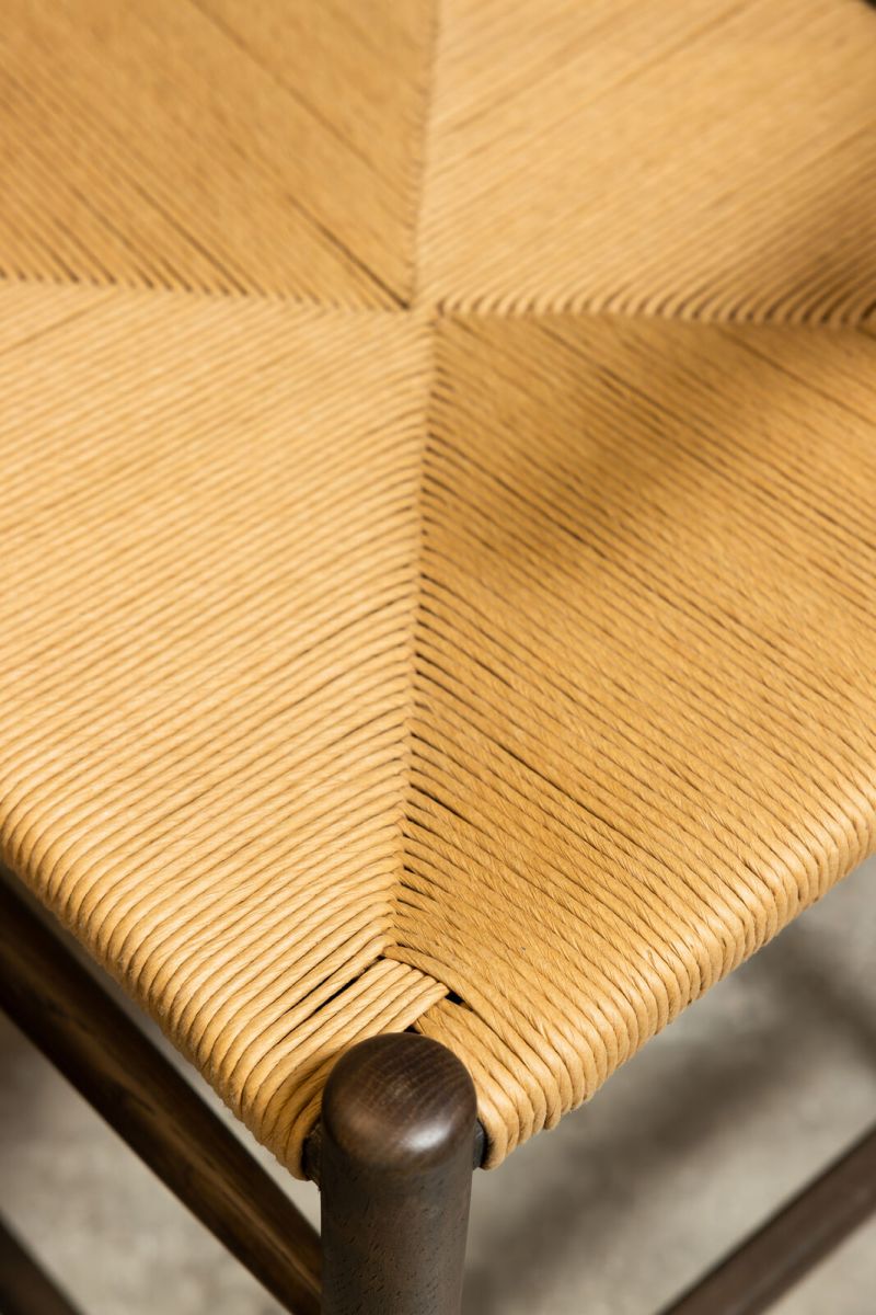 wishbone dining chair with woven seat 
