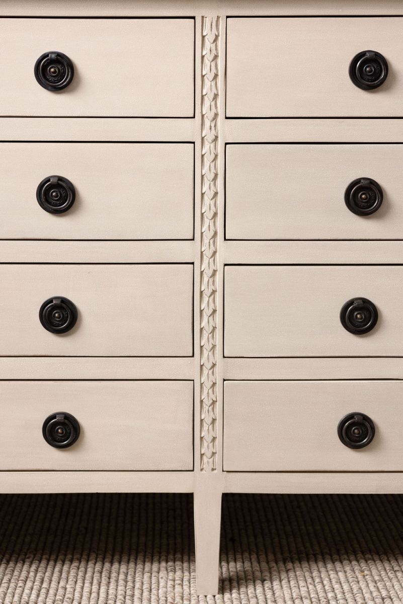 Wooden sideboard with 8 drawers