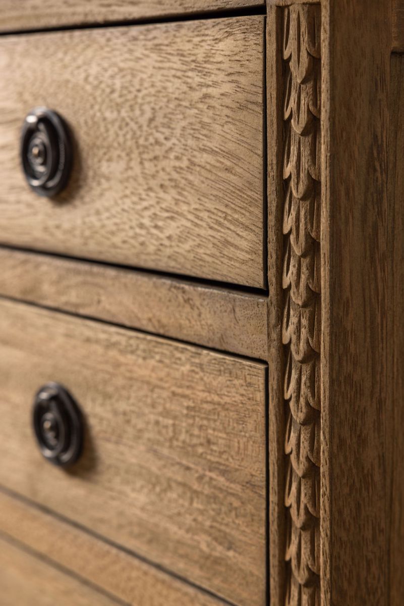 Wooden sideboard with 8 drawers
