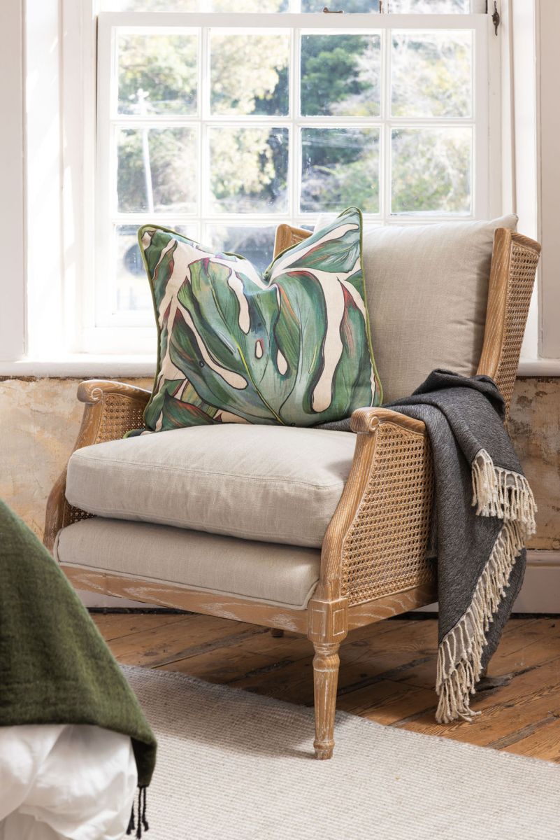 Two tone wool throw 