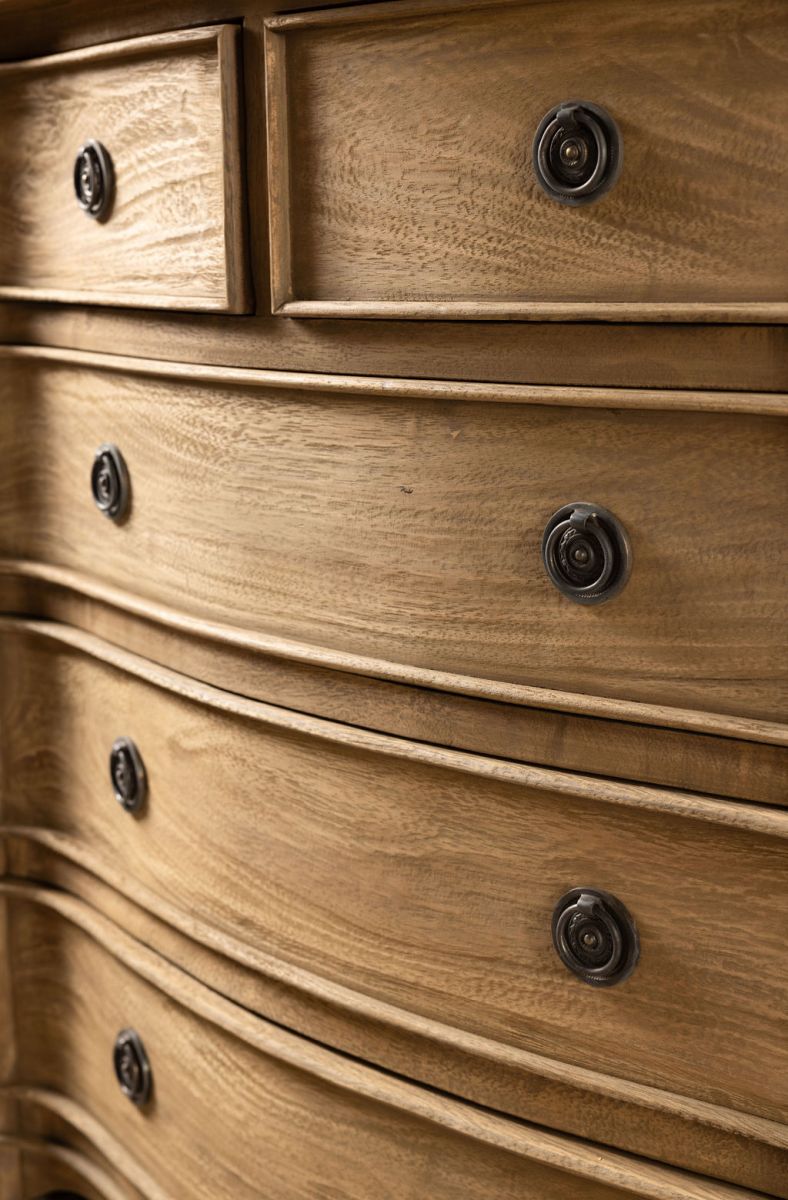 French 5 drawer chest of drawers 