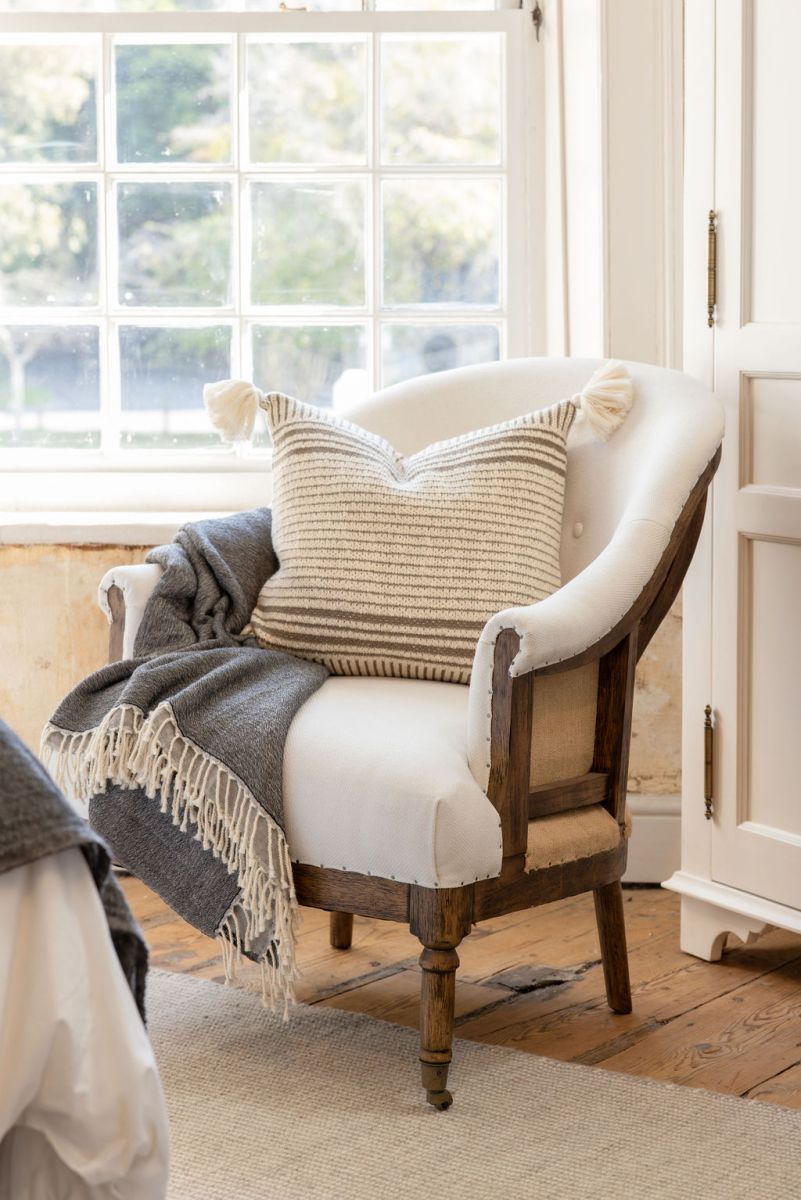 Deconstructed chair with wooden frame