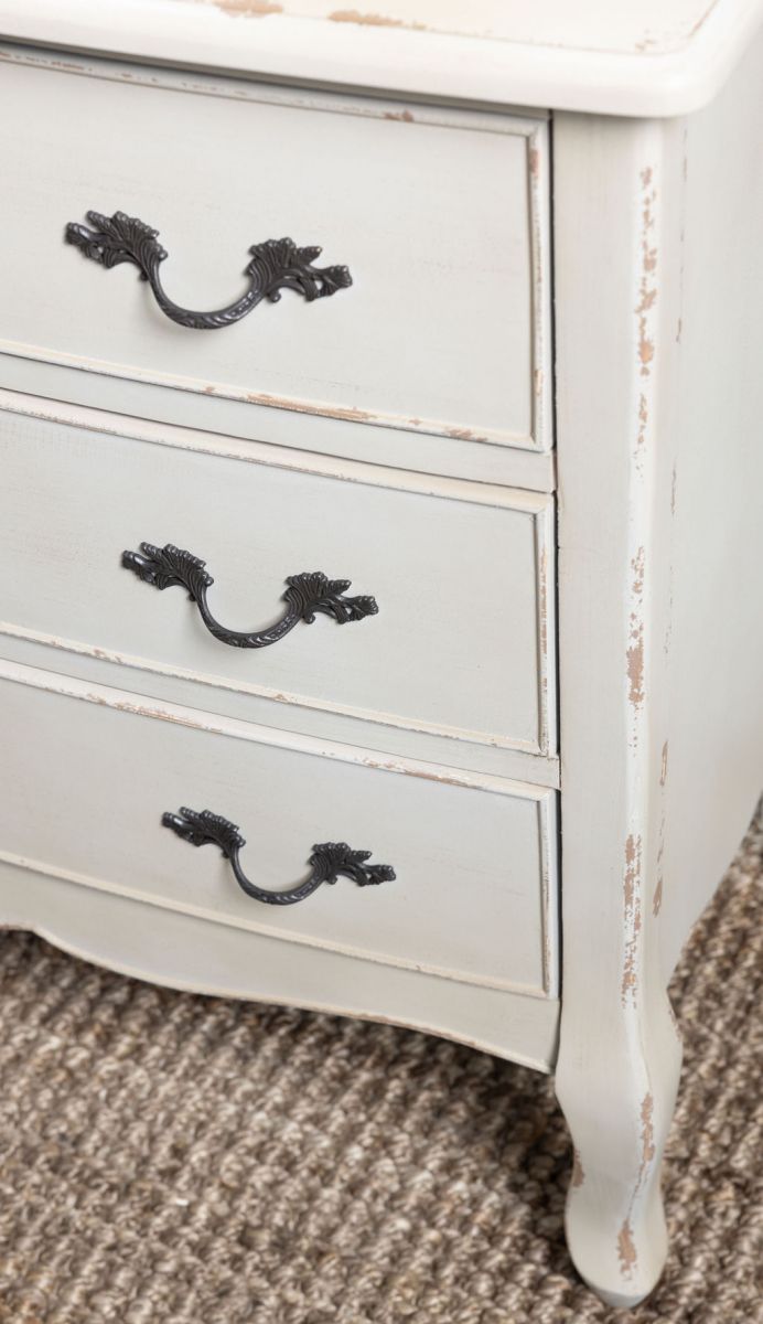 French style 3 drawer chest of drawers in cream Château Collection