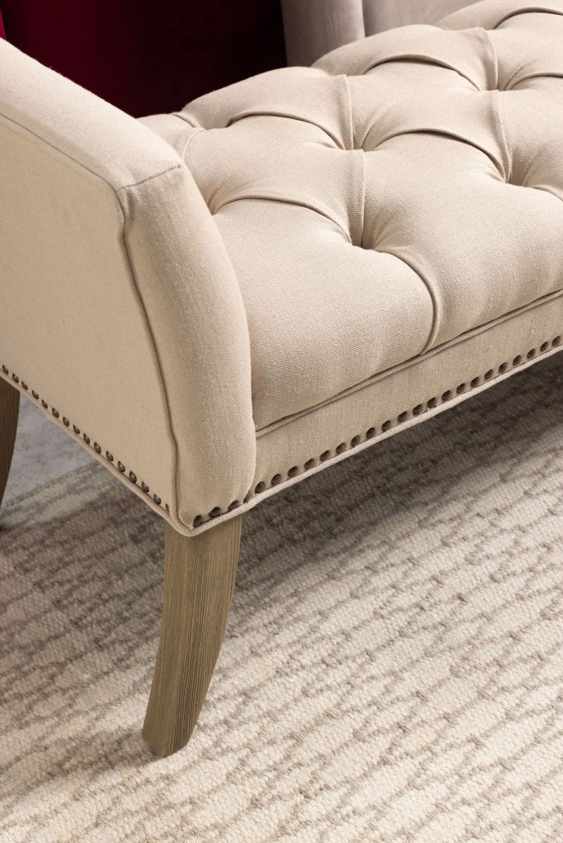 deep buttoned bedend with sides