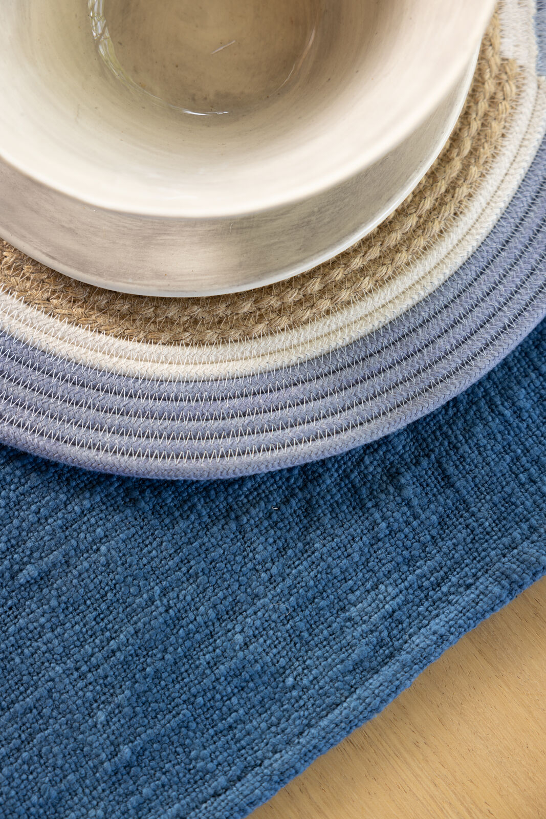 indigo tie-dye table cloth or throw