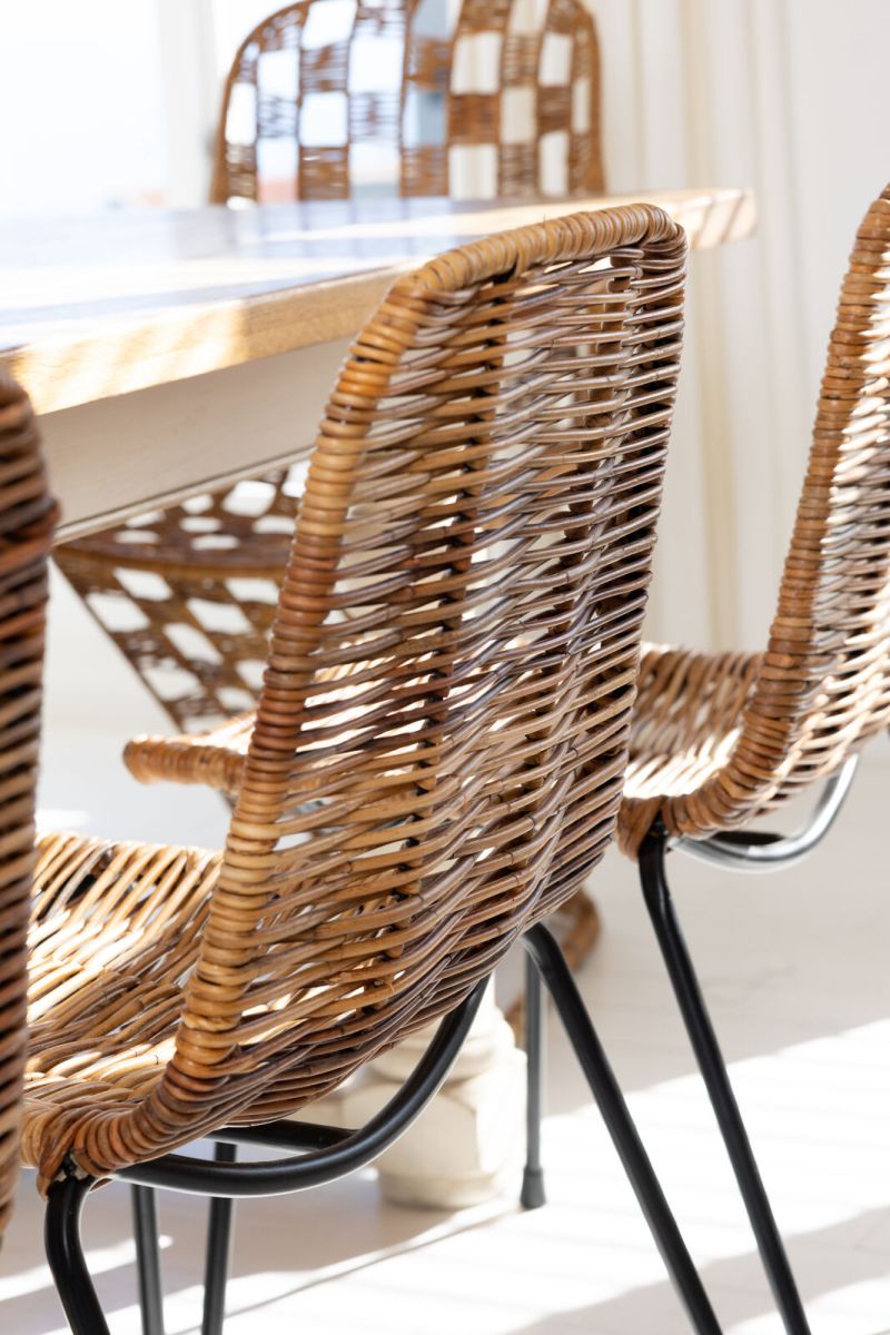rattan and metal dining chair Westcoast collection 