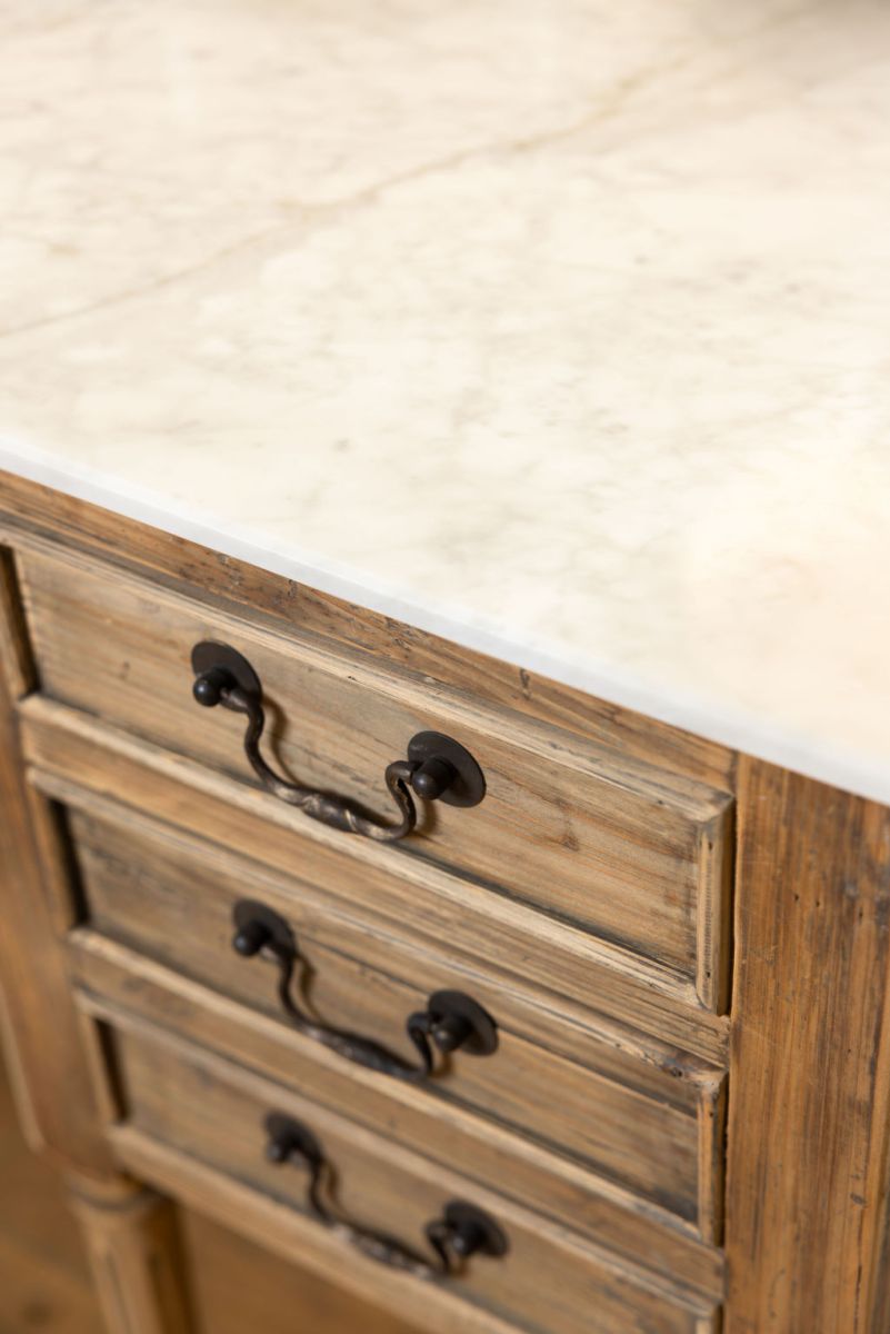 French style desk with marble top