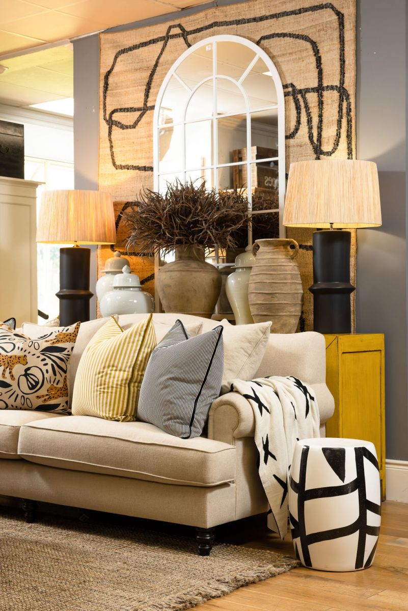 Thin Stripe Cushion | Black 