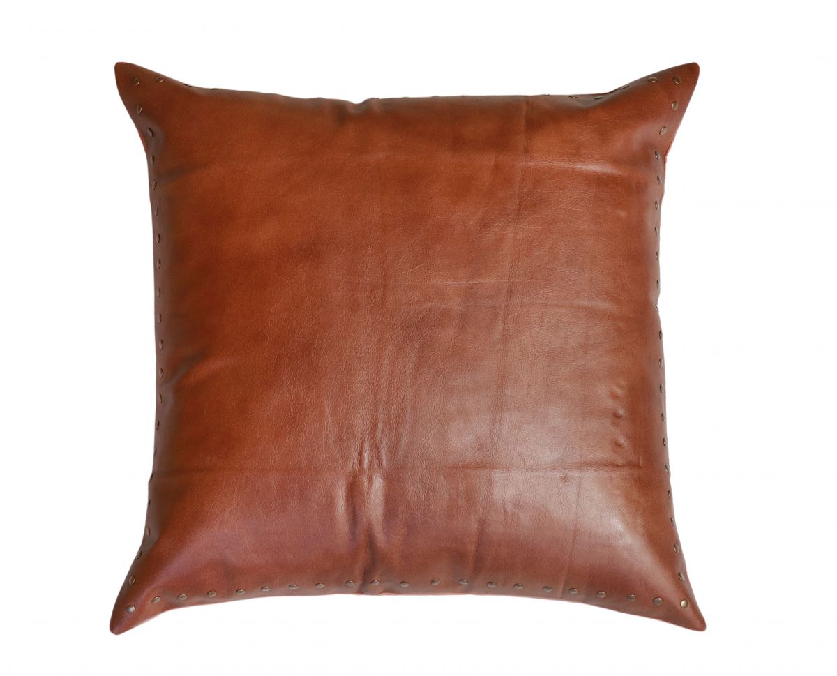 leather scatter cushion 60x60