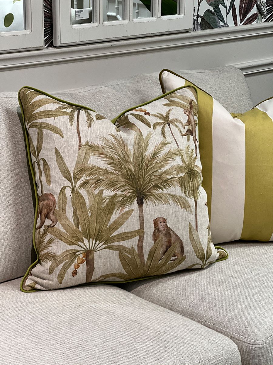 Wide Stripe Cushion | Mustard