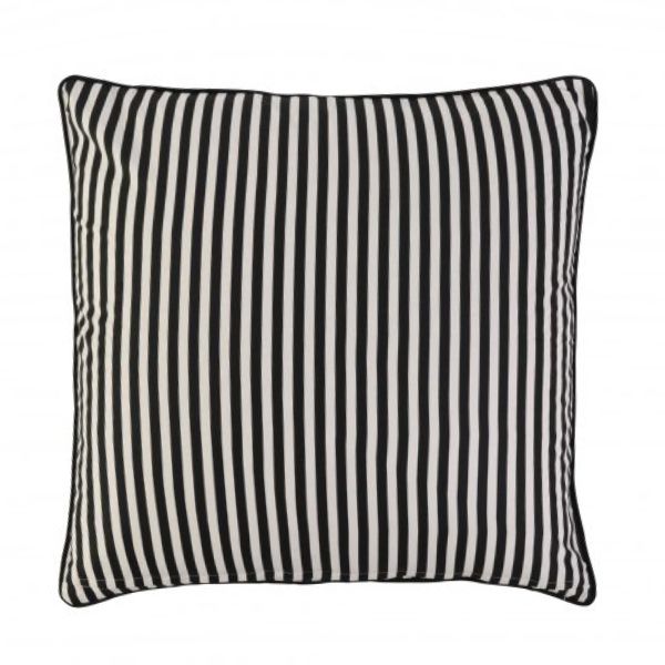 Thin Stripe Cushion | Black 