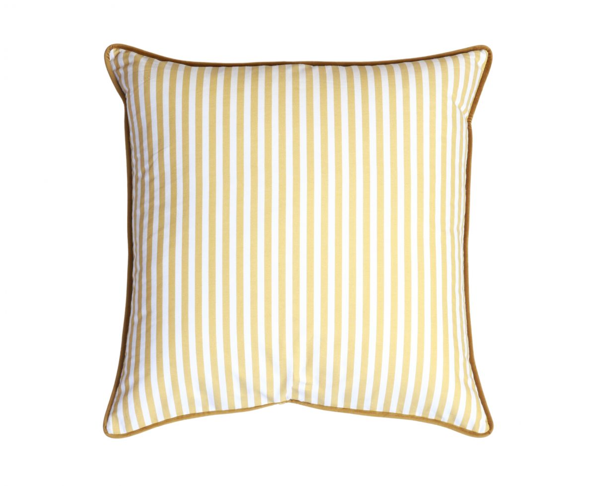 stripe cushion with piping Chartreuse 