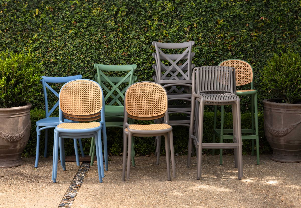 Block and chisel outdoor pvc dining chair 