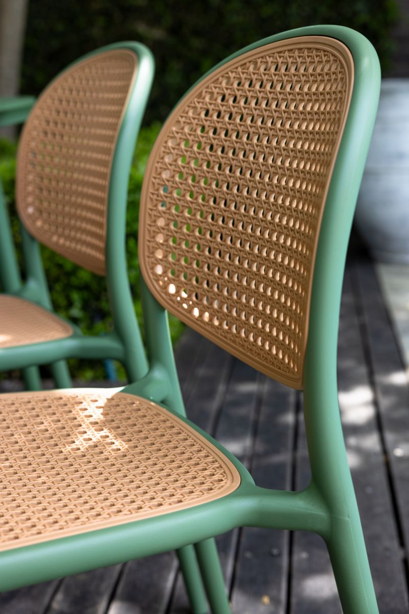 Block and chisel outdoor pvc dining chair 