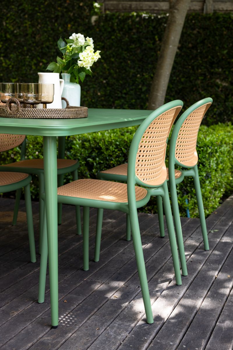 Block and chisel outdoor pvc dining chair 