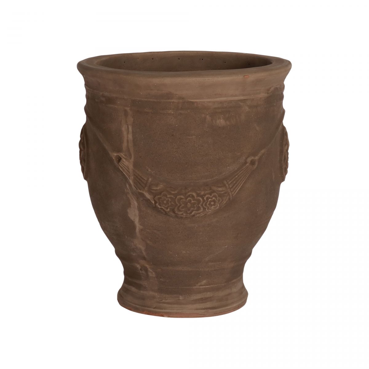 block and chisel terracotta anduze glazed pot