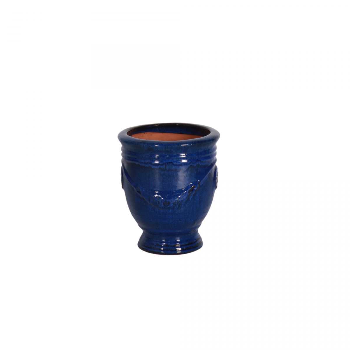 block and chisel blue anduze glazed pot