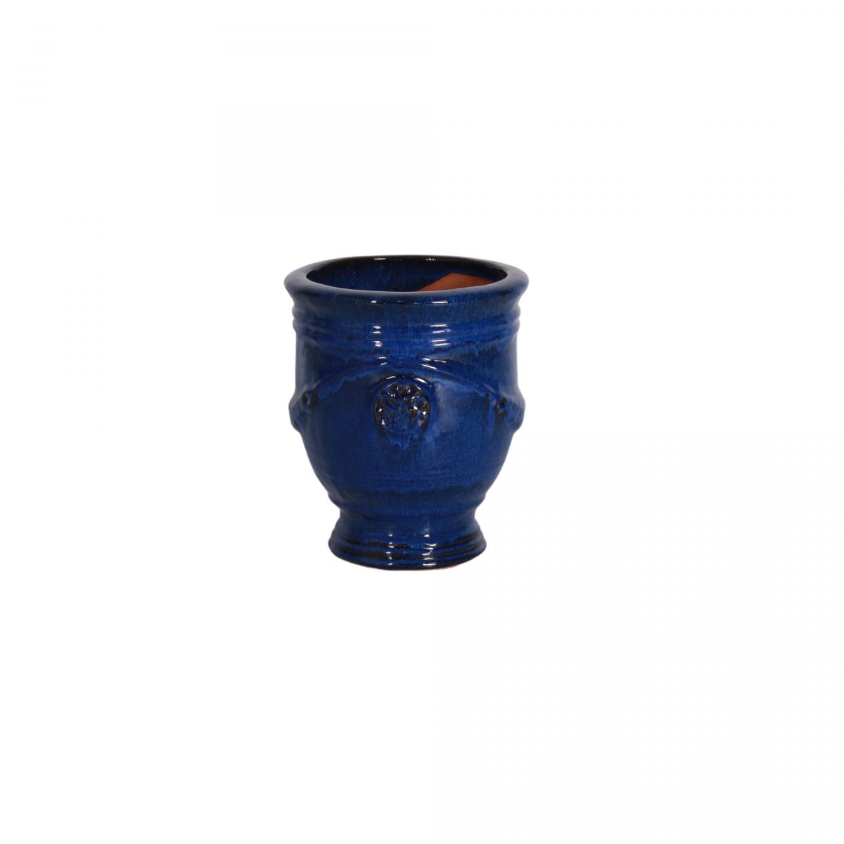 block and chisel blue anduze glazed pot