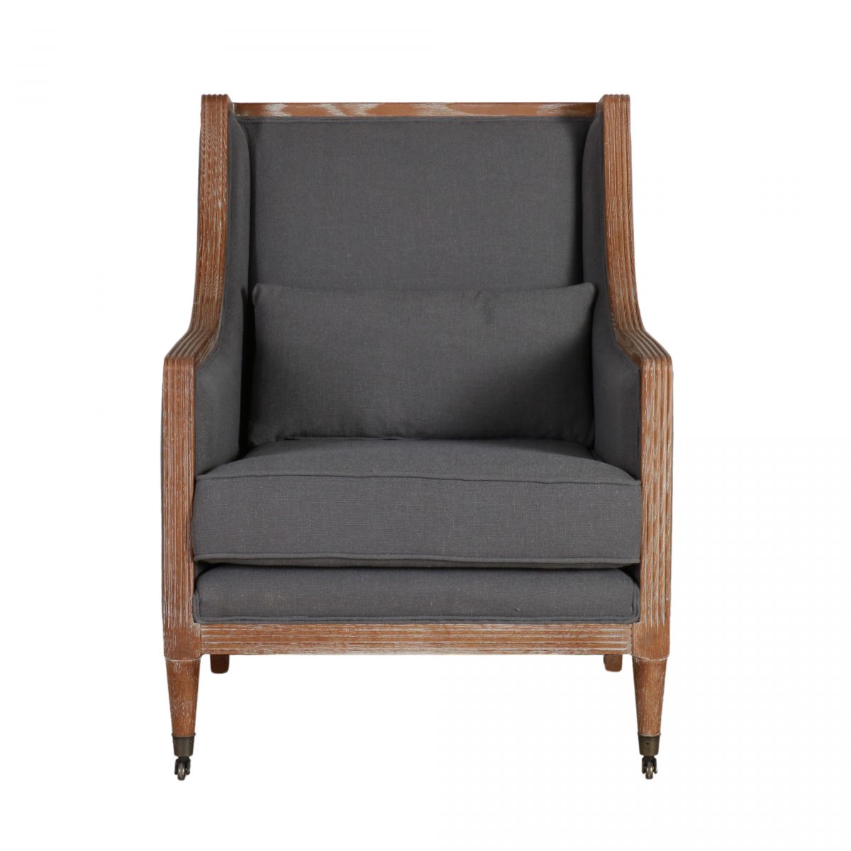 Wooden frame french style chair with castors