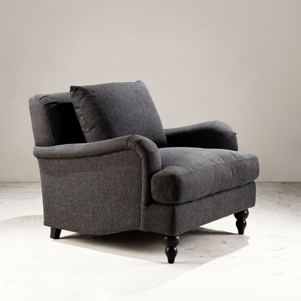 Mission armchair in Caviar