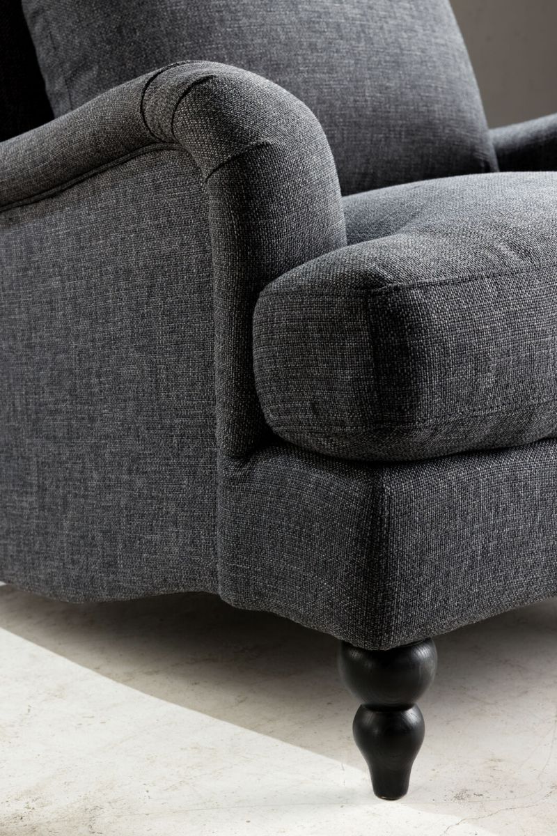 Mission armchair in Caviar