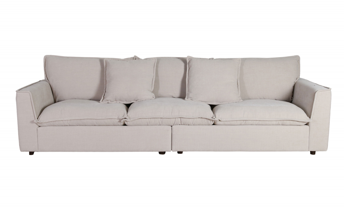 Stone colour 3.5-seater sofa 