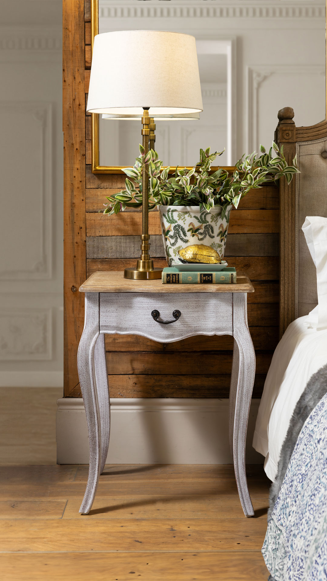 1 drawer block and chisel bedside french style