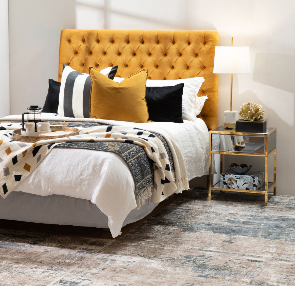 Block & Chisel mirrored bedside 