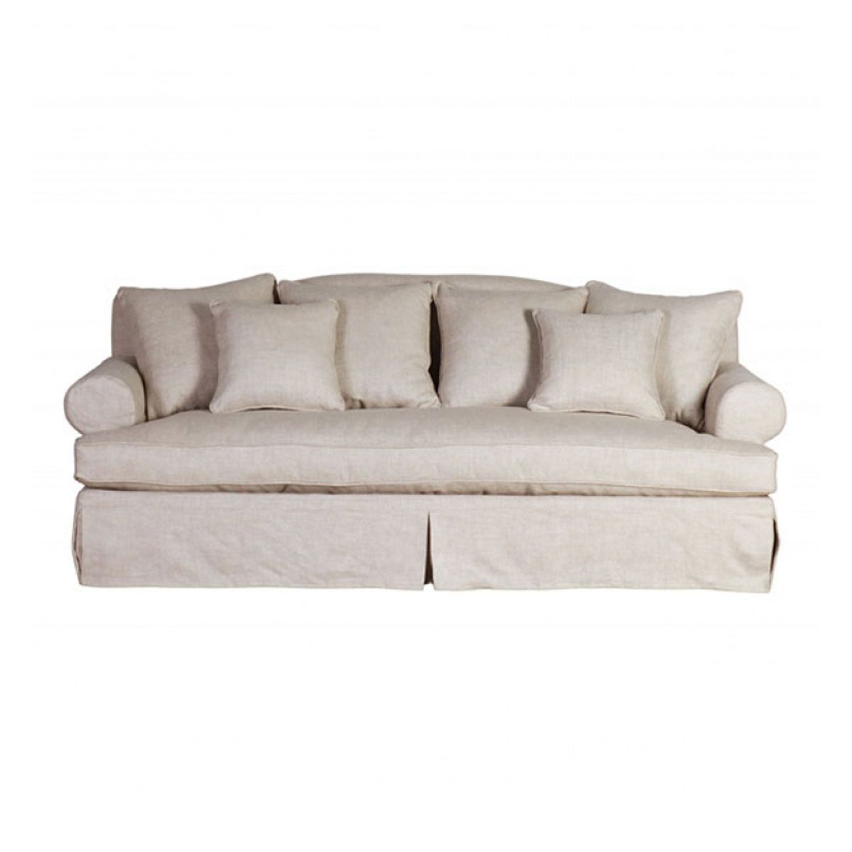 3 seater Belinda sofa in linen slipcover