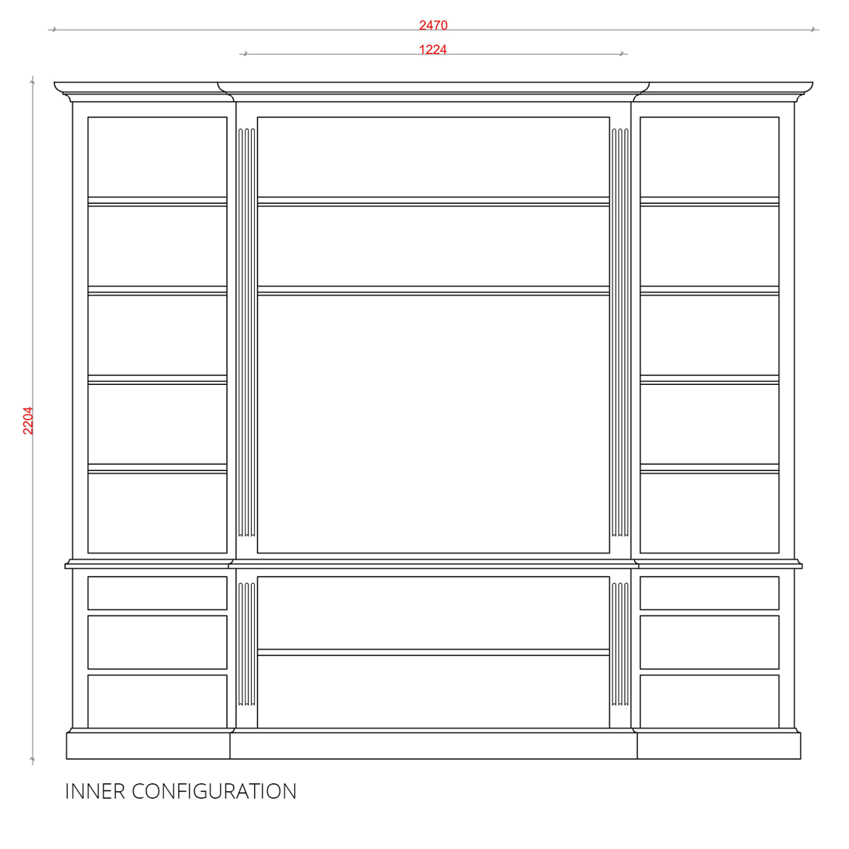 Block & Chisel weathered oak tv unit in antique white