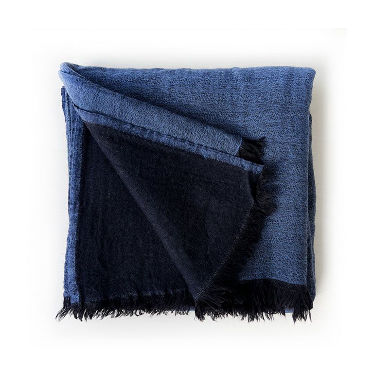 Two tone wool throw 