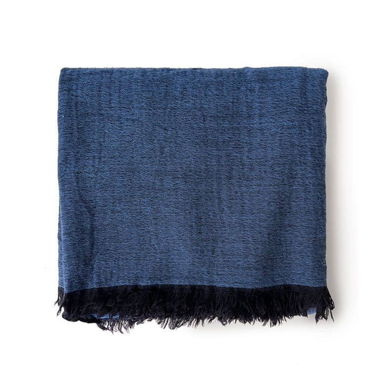 Two tone wool throw 
