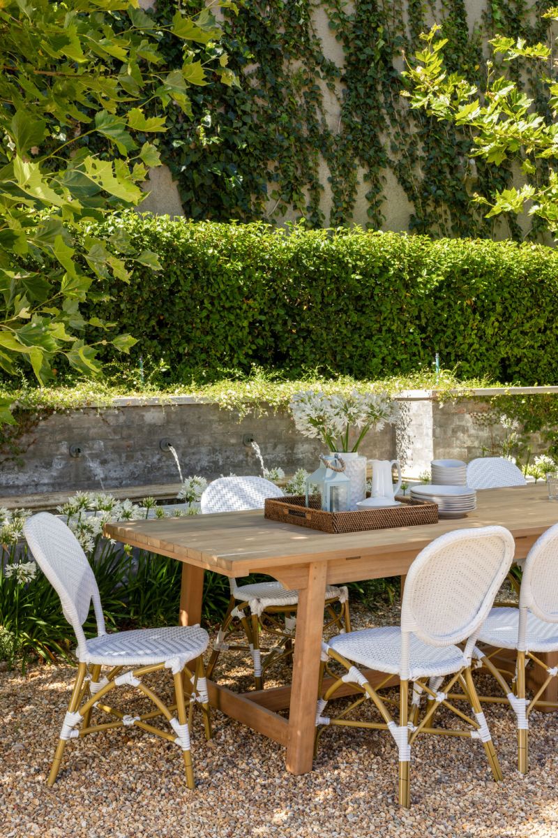 Block and chisel outdoor dining table 