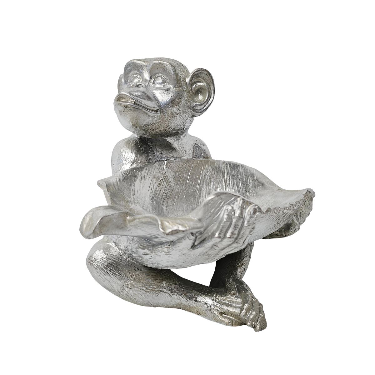 Block and chisel silver monkey bowl