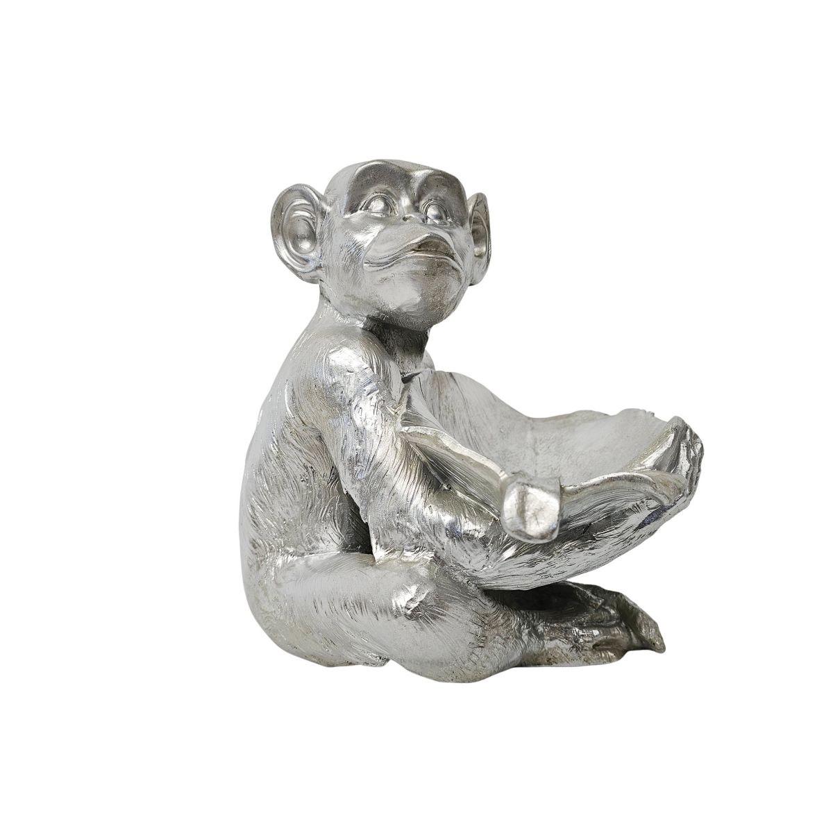 Block and chisel silver monkey bowl