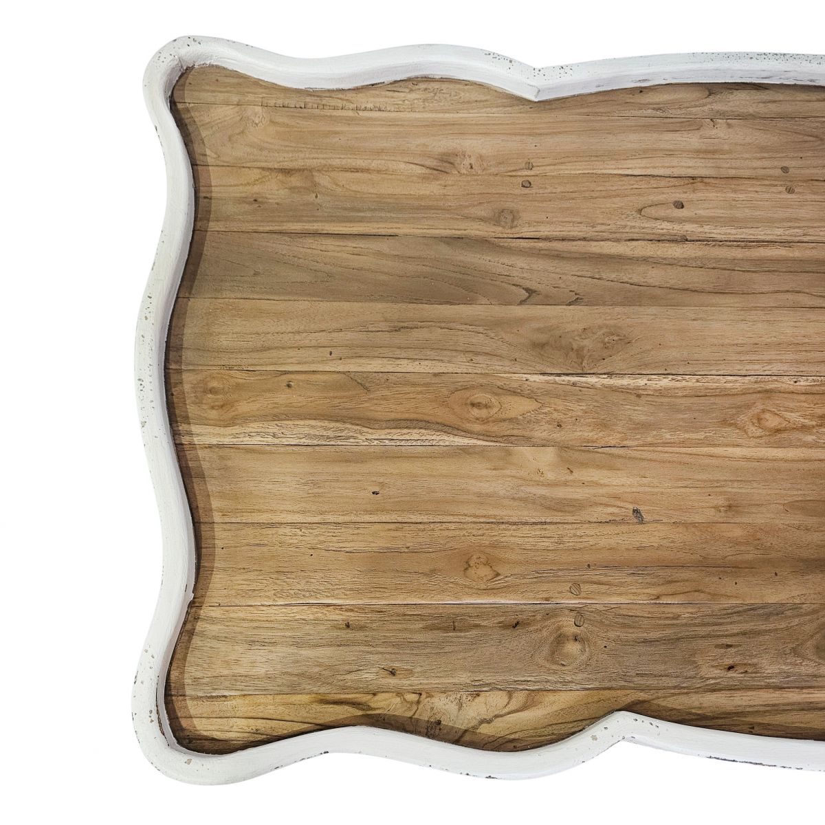 Block and chisel french style coffee table with drawer