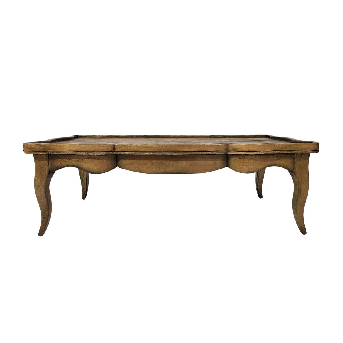 Block and chisel french style coffee table with drawer