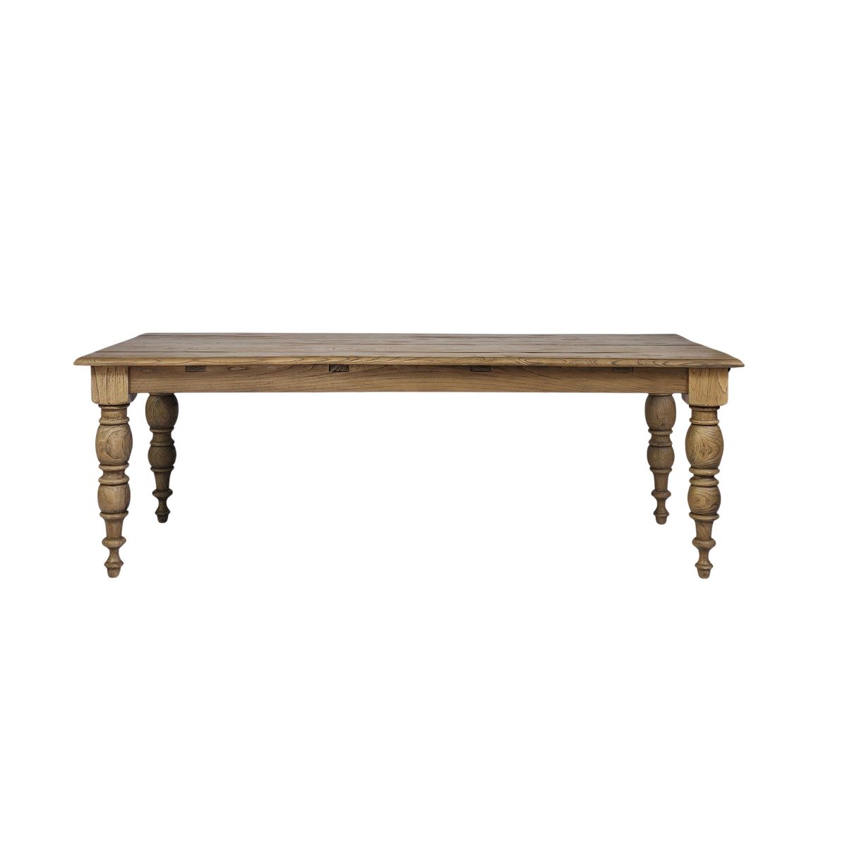 Block and chisel oak dining table