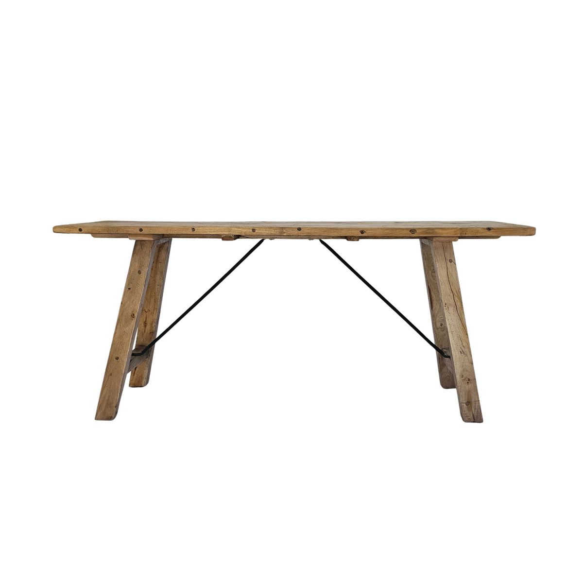 Block and chisel boatwood console table