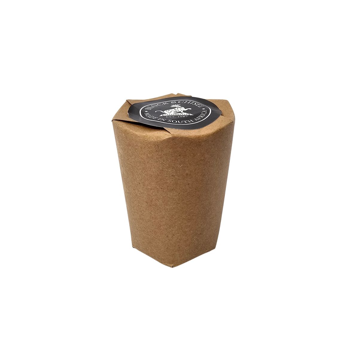Block and chisel signature candle small votive 